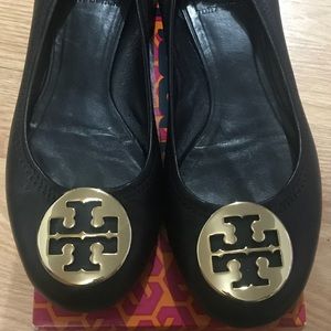 Tory Burch Classic Reva Ballet -Black/Gold